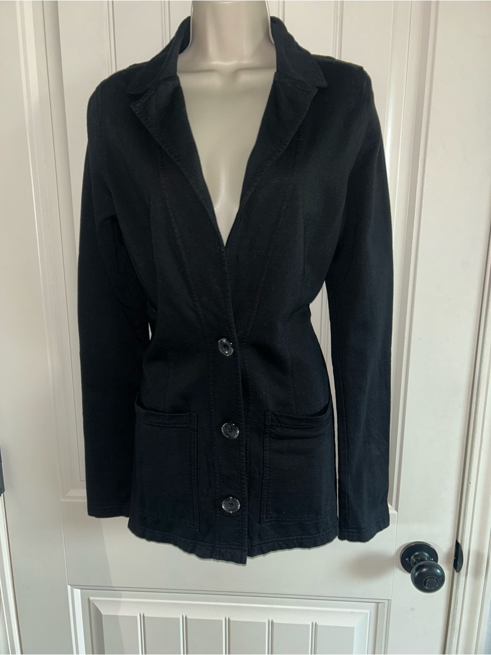 NEW Hard Tail Black Button-Front Blazer Jacket Sz M